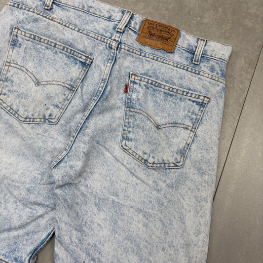 Vintage Levis 505 Blue Baggy Denim Shorts - 36
