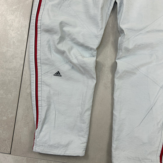 Vintage Adidas Grey Baggy Tracksuit Sweatpants Track Pants Bottoms - M