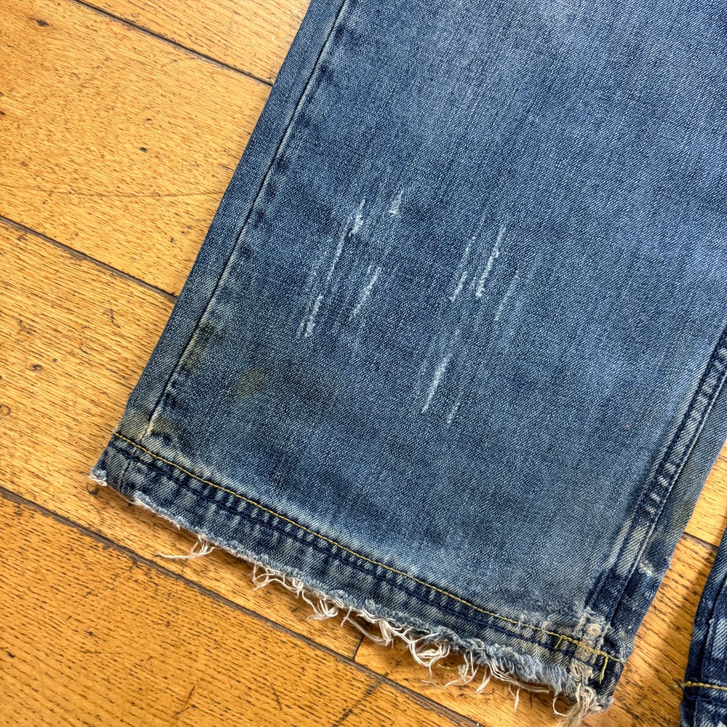 Vintage Pepe Jeans Blue Embroidered Y2K Hip Hop Baggy Jeans - 40
