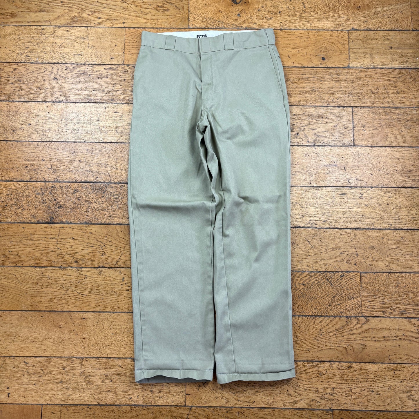 Vintage Dickies 874 Cream Baggy Skate Trousers - 32