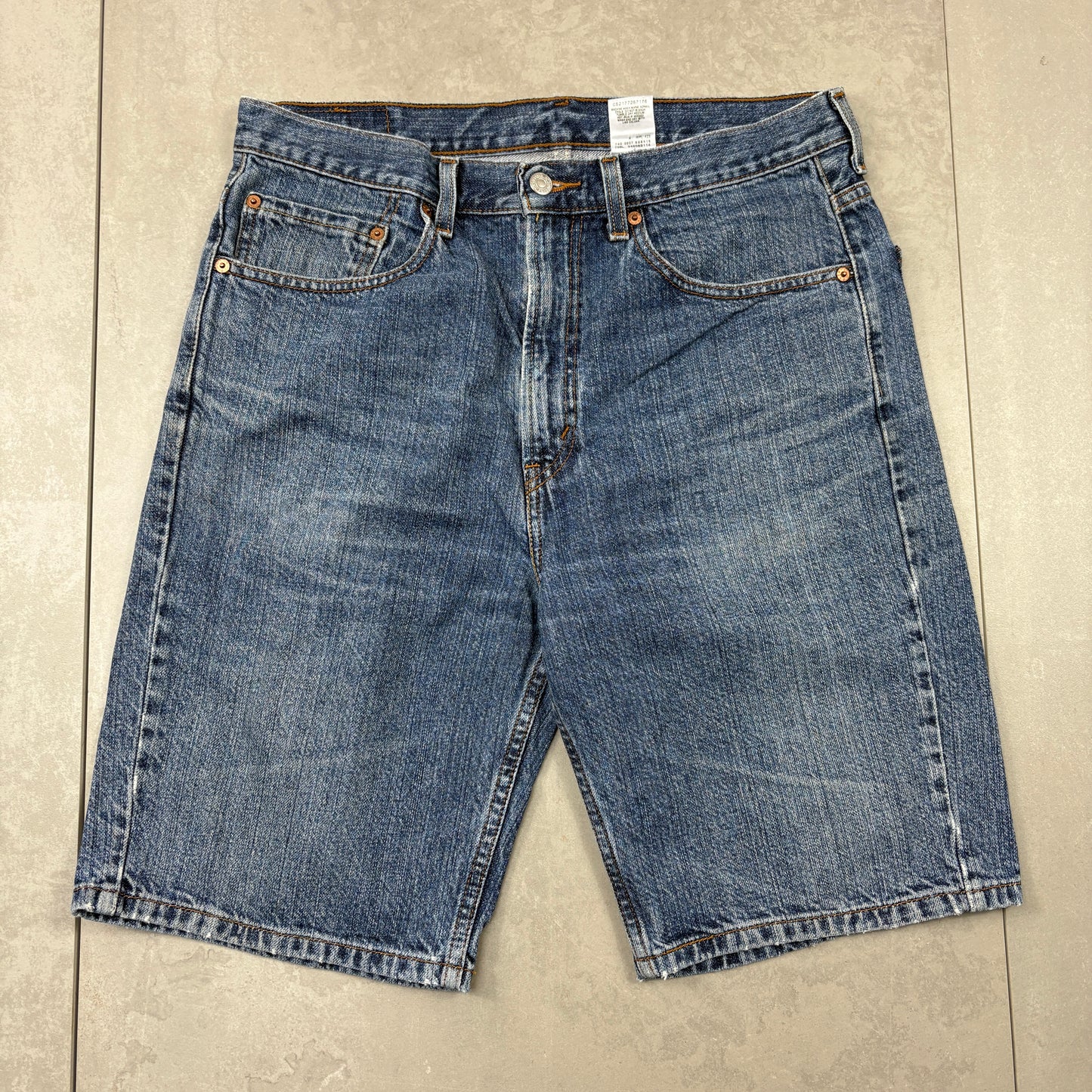 Vintage Levis 505 Blue Baggy Denim Shorts - 34