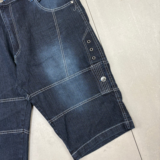 Vintage Hip Hop Baggy Blue Shorts Jorts - 40