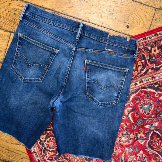 Vintage Levis 550 Slim Blue Denim Shorts - 34