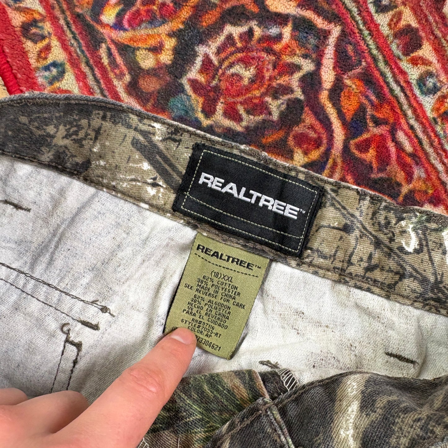 Vintage Real Tree Camo Green Hunting Workwear Trousers - 32