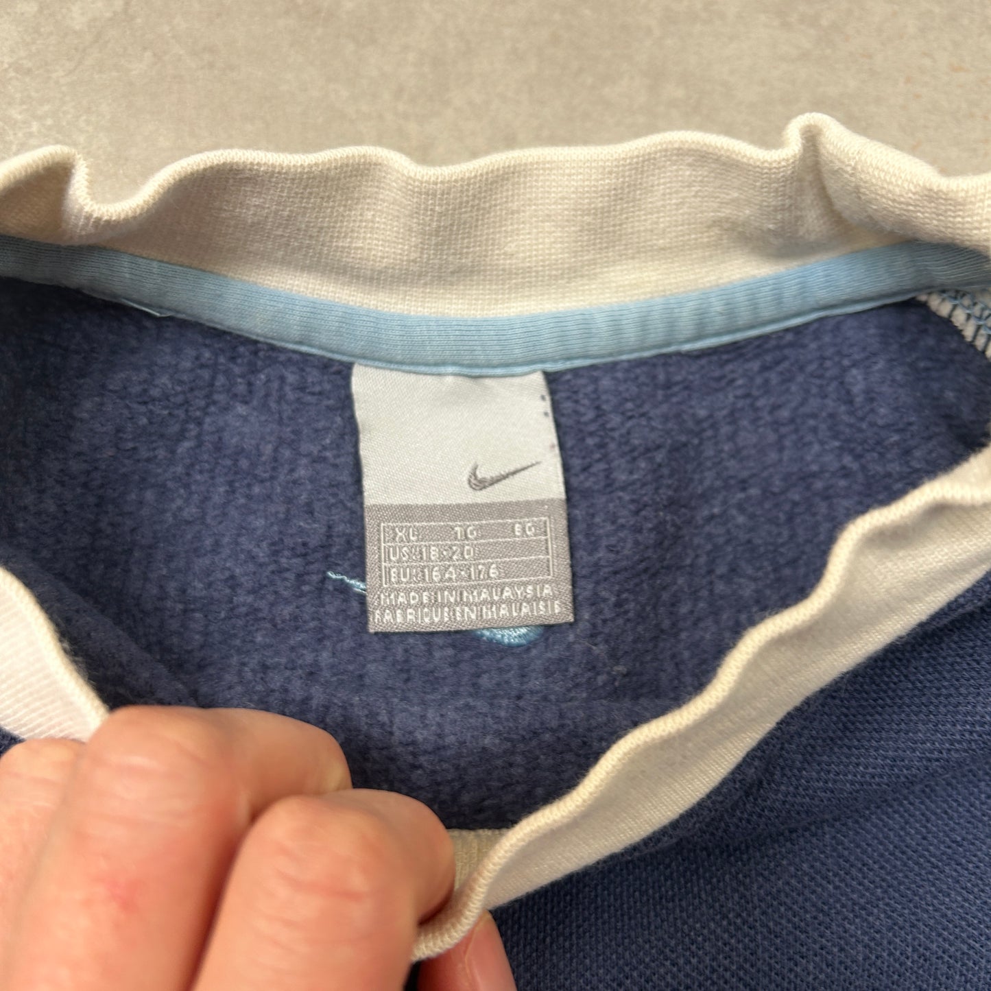 Vintage Nike Athletics Embroidered Blue Sweatshirt - S