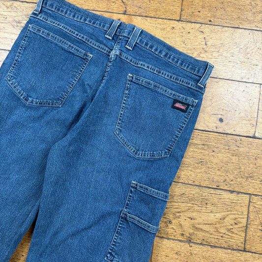 Vintage Dickies Workwear Carpenter Blue Shorts - 34