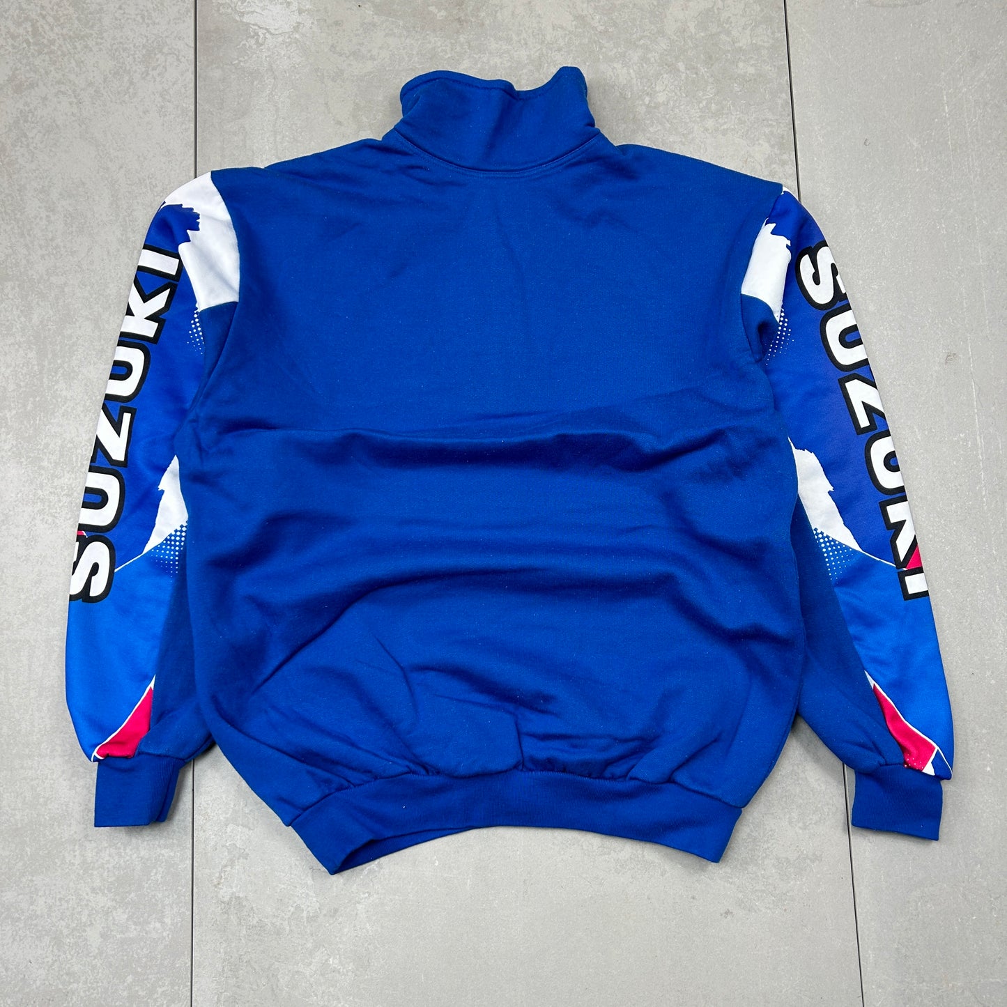 Vintage Suzuki Racing Blue Tracksuit Track Shell Windbreaker Jacket - L