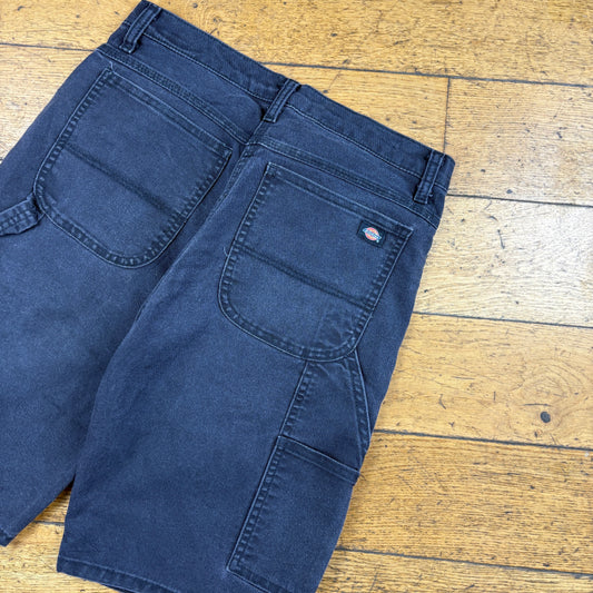 Vintage Dickies Workwear Carpenter Black Baggy Shorts - 30