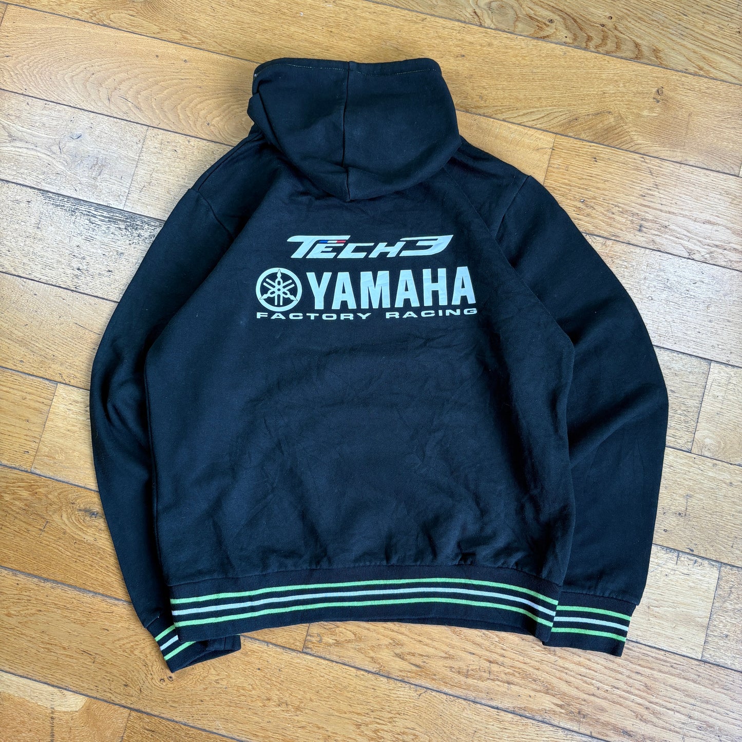 Vintage Yamaha Racing Black Hoodie Sweatshirt - XL