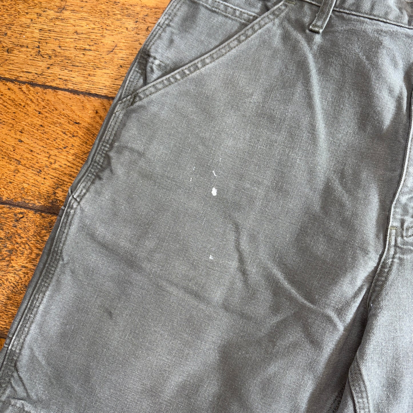 Vintage Carhartt Green Khaki Workwear Baggy Carpenter Shorts - 36