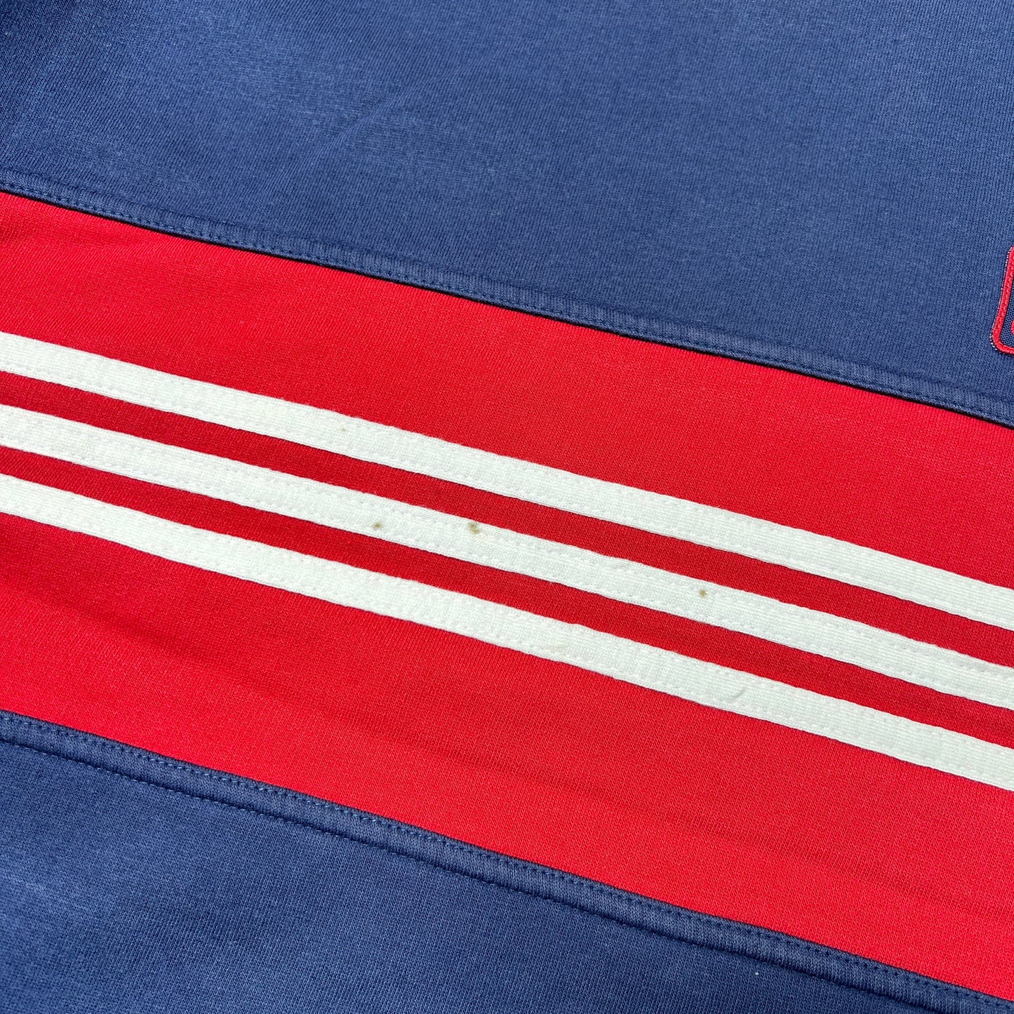 Vintage 90s Adidas Blue Red Embroidered Sweatshirt - XL