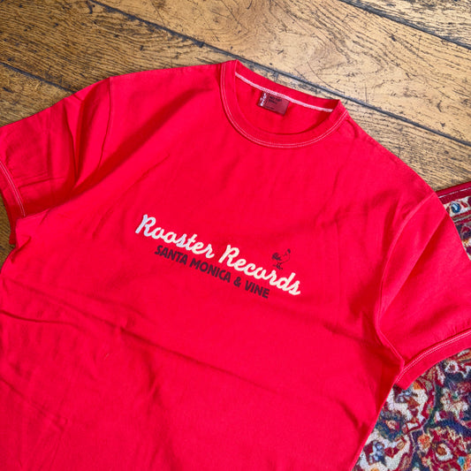 Vintage Levis Red Rooster Records Ringer Graphic T-Shirt - S