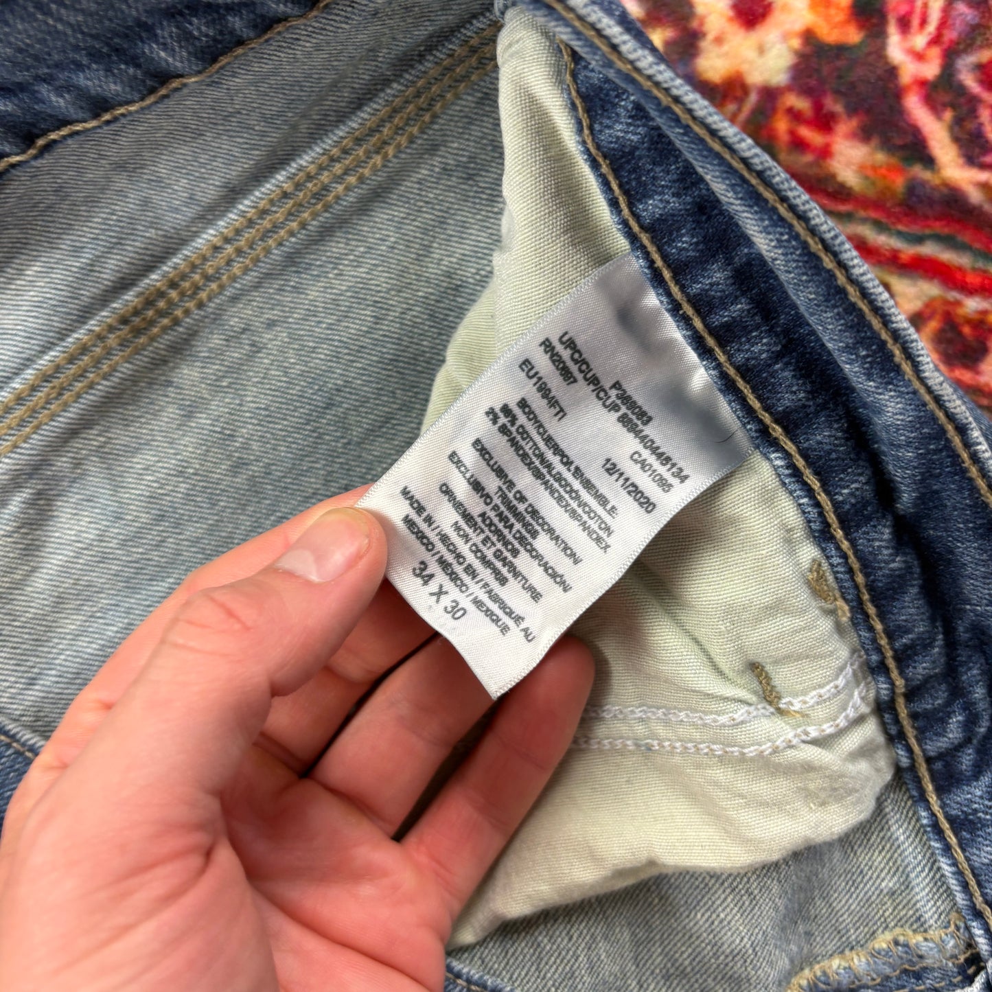 Vintage Dickies Blue Workwear Carpenter Baggy Jeans - 34