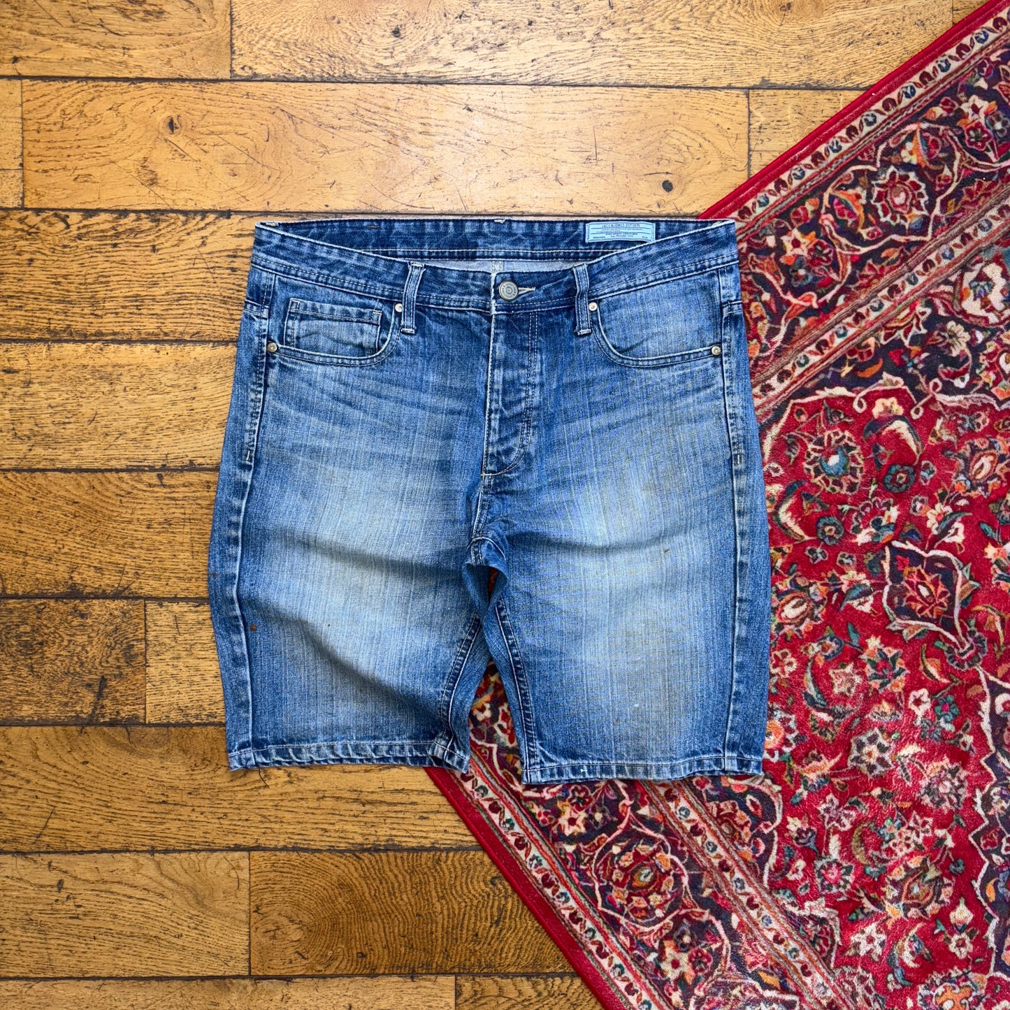 Vintage Jack and Jones Blue Denim Shorts - 36