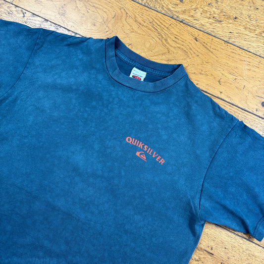 Vintage Quiksilver Blue Surfwear Graphic T-Shirt - M