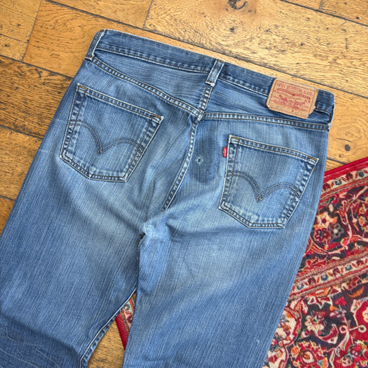 Vintage Levis 501 Straight Blue Denim Jeans - 36L