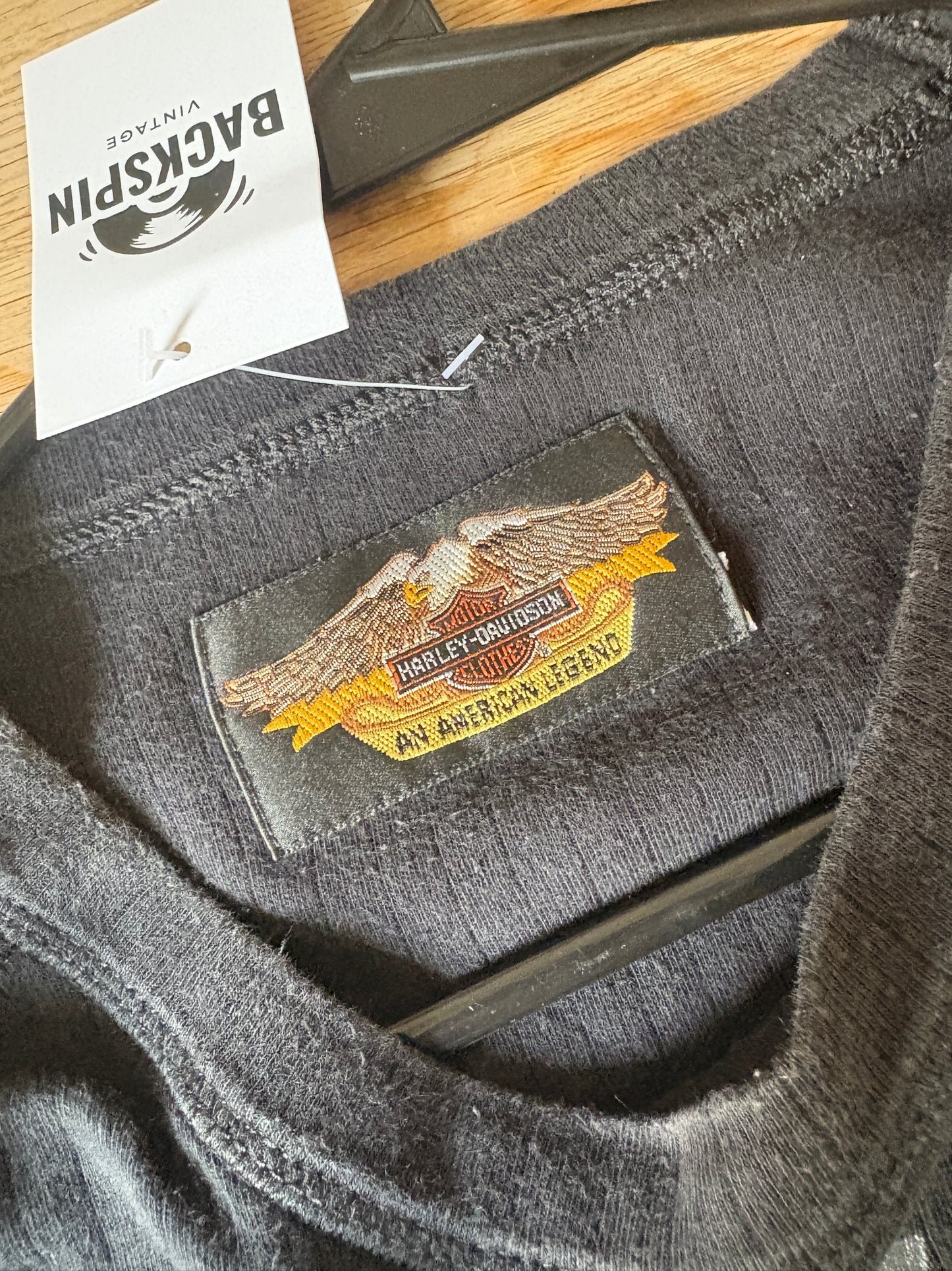 Vintage Harley Davidson Black Long Sleeve Graphic T-Shirt - S