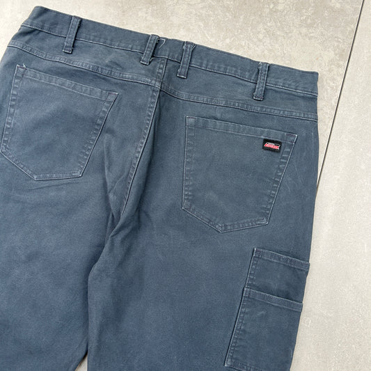 Vintage Dickies Workwear Carpenter Navy Blue Baggy Shorts - 40