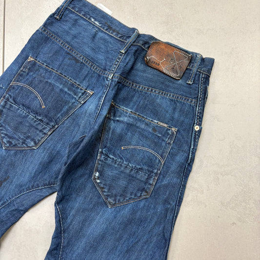 Vintage G Star Embroidered Hip Hop Blue Twisted Seam Jeans - 30