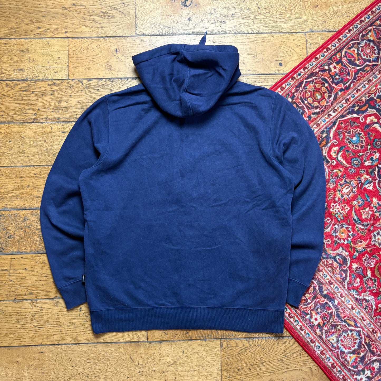 Vintage Oakley Navy Embroidered Zip Hoodie Sweatshirt - XL