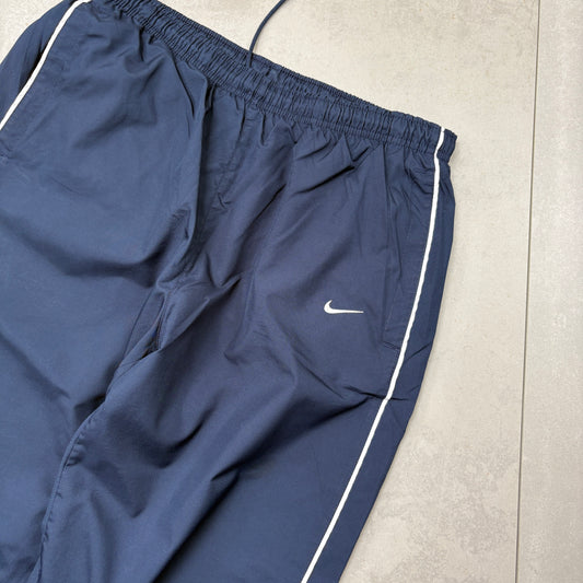 Vintage Nike Navy Baggy Tracksuit Sweatpants Track Pants Bottoms - L