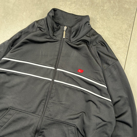 Vintage Nike Black Tracksuit Track Shell Windbreaker Jacket - XL