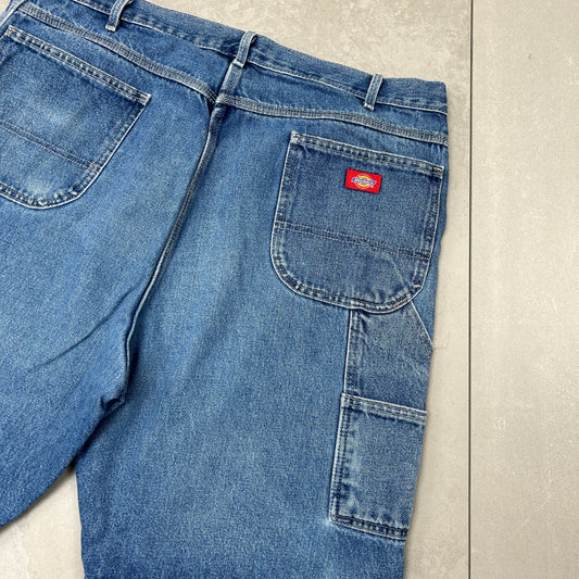 Vintage Dickies Workwear Carpenter Baggy Blue Shorts - 40