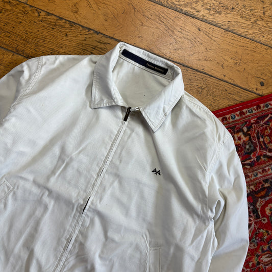 Vintage Thomas Burberry White Harrington Jacket - XL