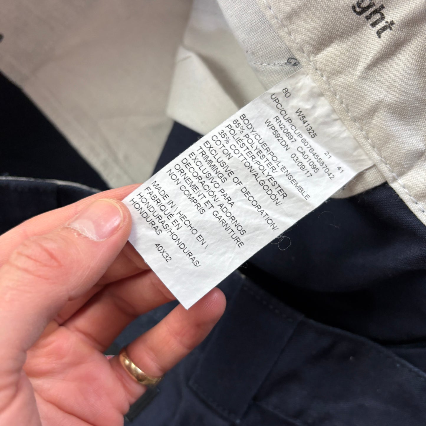 Vintage Dickies 874 Navy Cargo Skate Trousers - 40
