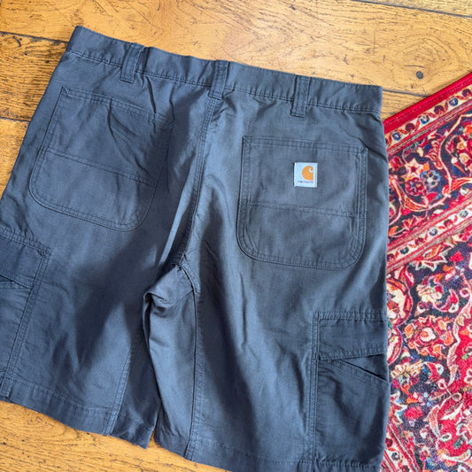 Vintage Carhartt Grey Workwear Baggy Carpenter Shorts - 36