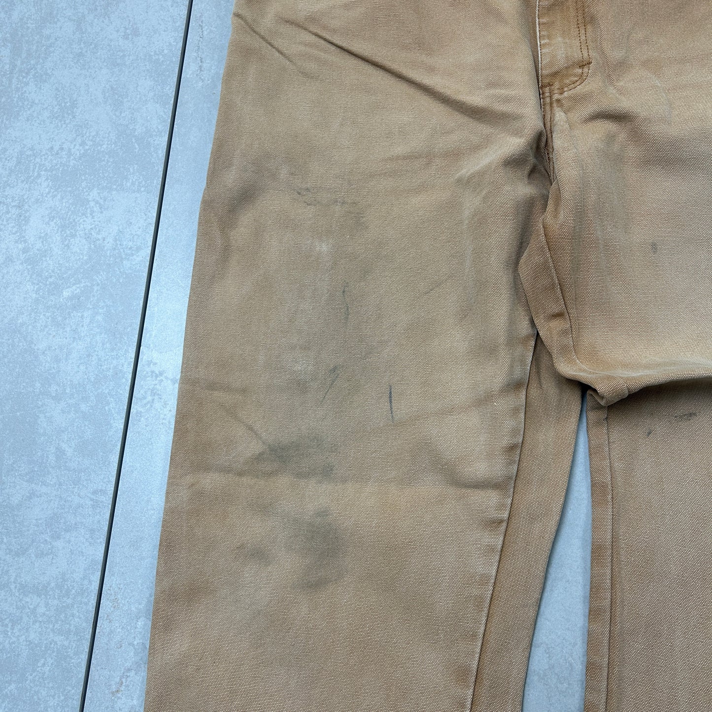 Vintage Dickies Workwear Carpenter Baggy Brown Trousers - 38