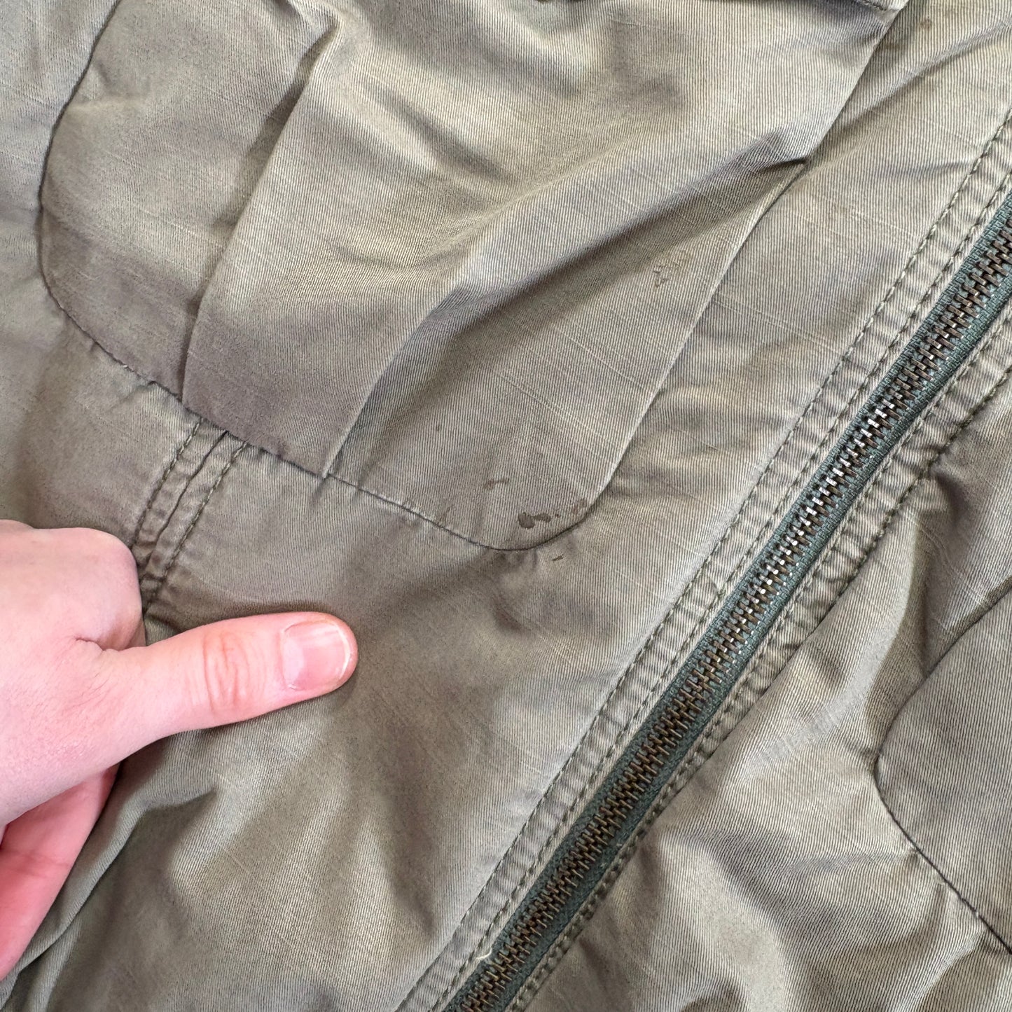 Vintage Y2K Levis Womens Khaki Cropped Bomber Jacket - S