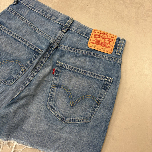 Vintage Levis 569 Blue Denim Shorts - Size 8/10
