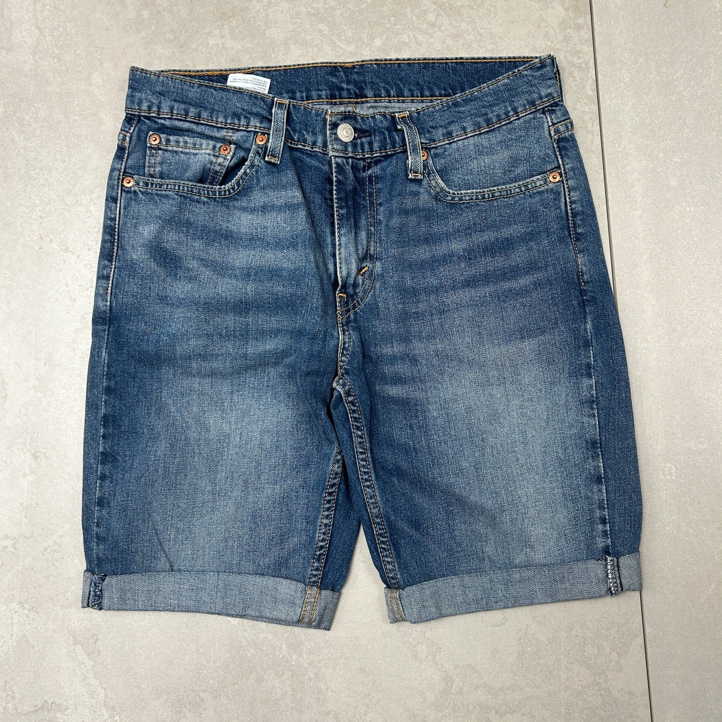 Vintage Levis 514 Slim Blue Denim Shorts - 32