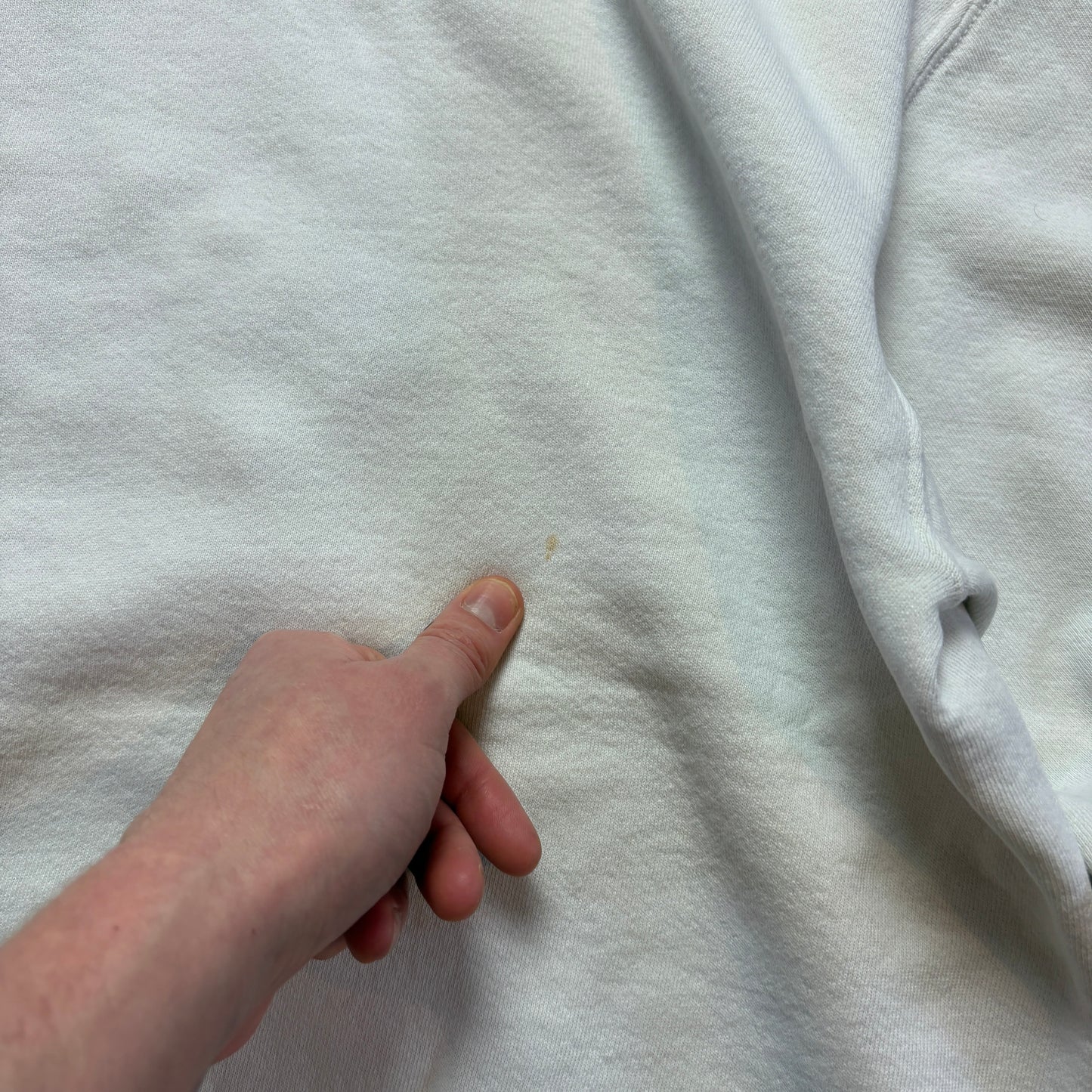 Vintage 90s Hard Rock Cafe White Embroidered Sweatshirt - XL