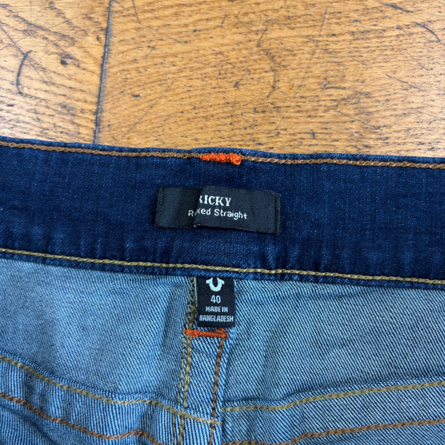 Vintage True Religion Blue Embroidered Y2K Shorts Jorts - 40