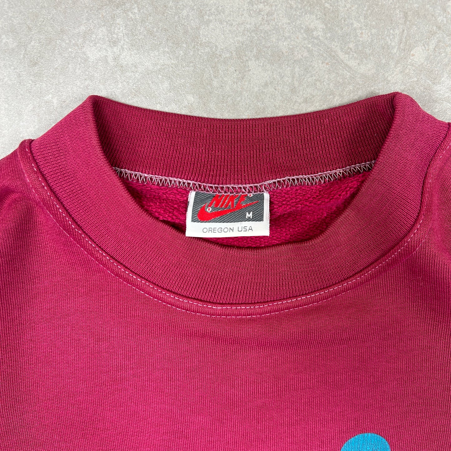Vintage 80s Nike Jordan Red Pink Sweatshirt - M