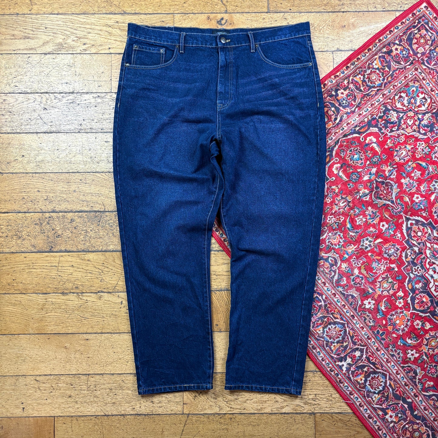 Vintage Ed Hardy Blue Y2K Hip Hop Baggy Tapered Jeans - 42