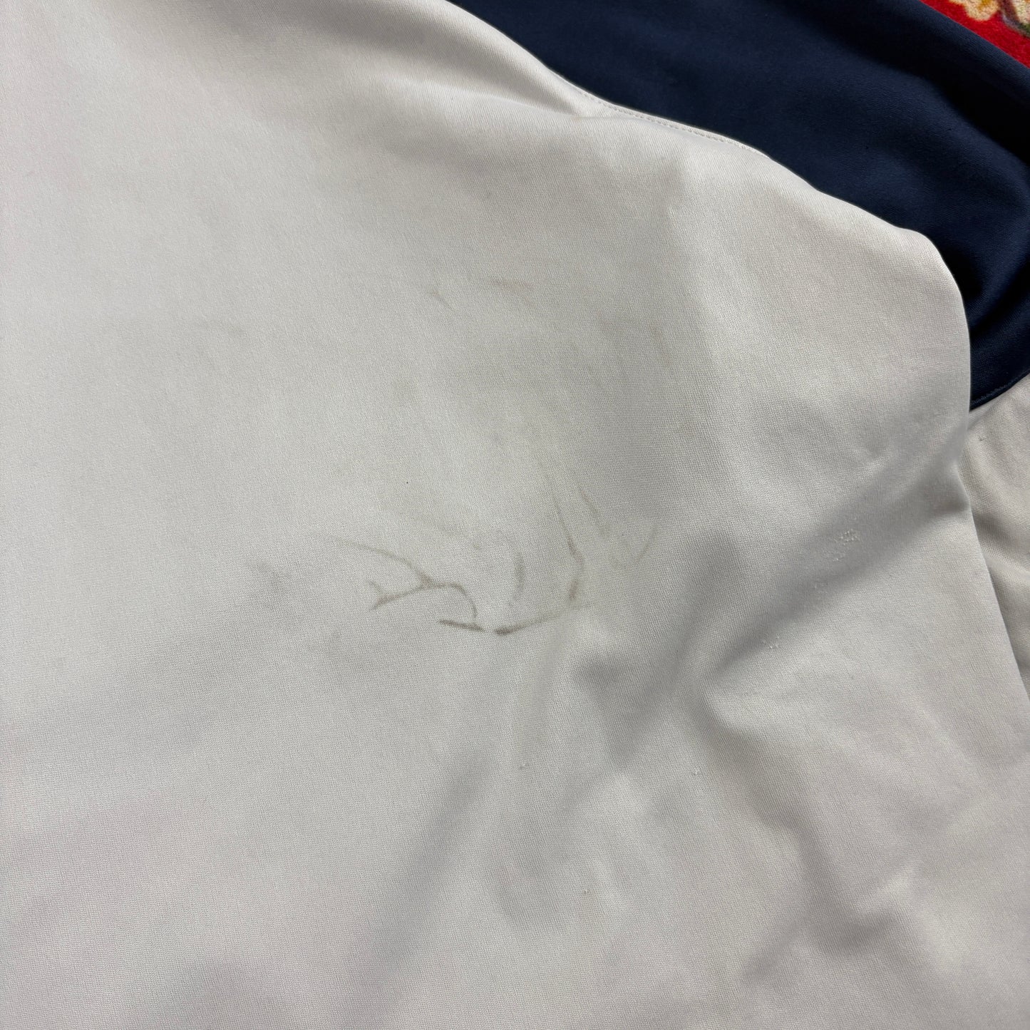 Vintage Nike White Navy Swoosh Y2K Tracksuit Jacket - XL