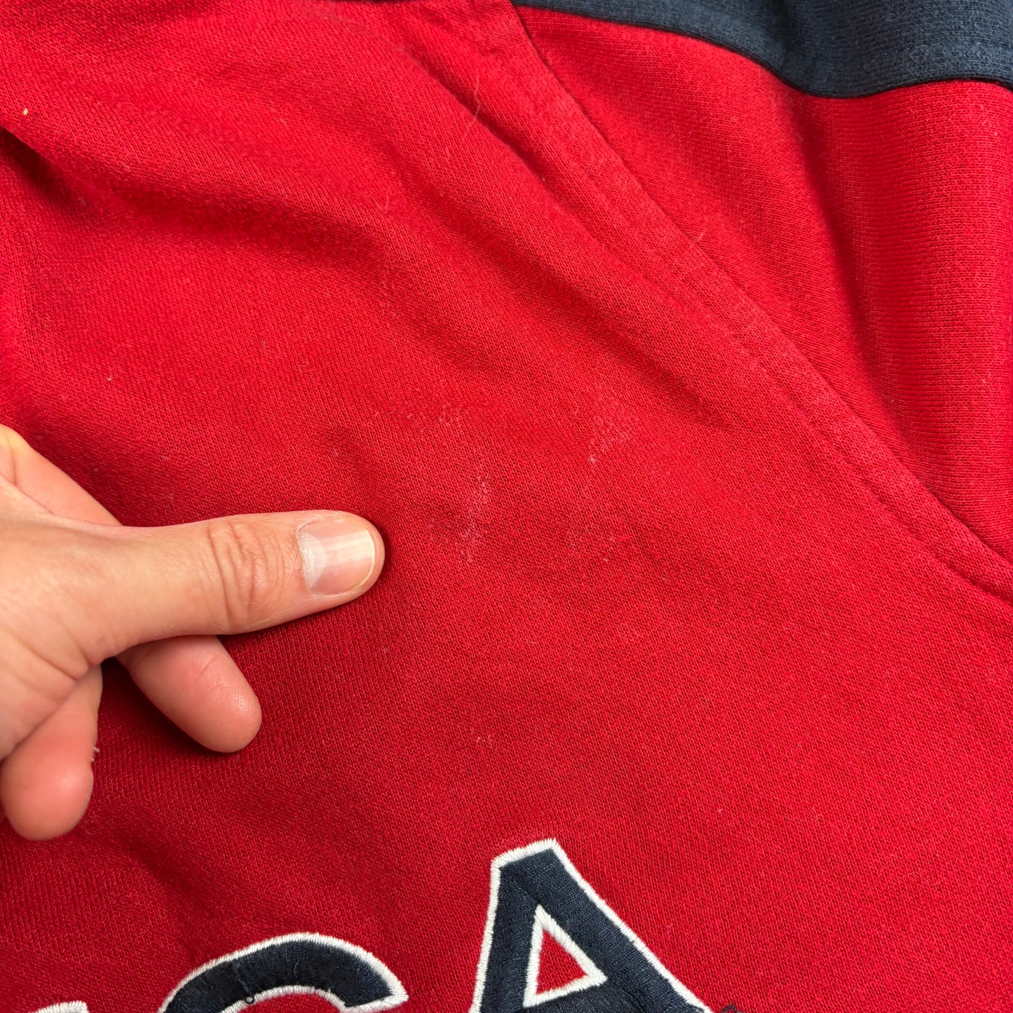 Vintage Nautica Red Embroidered Sweatshirt - L