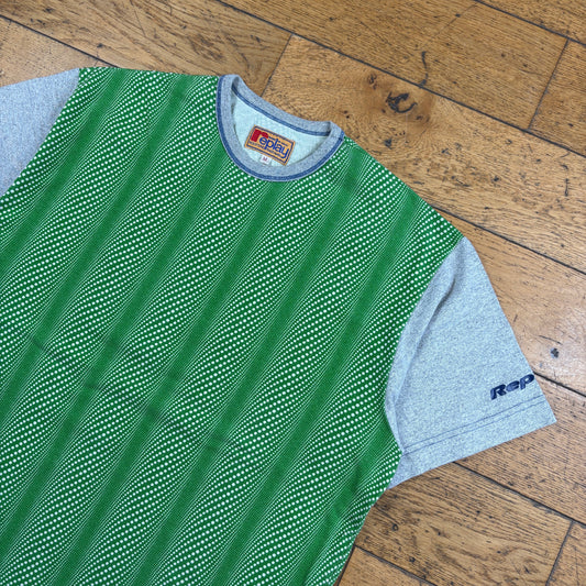 Vintage Replay Wavy Dot Green T-Shirt - M