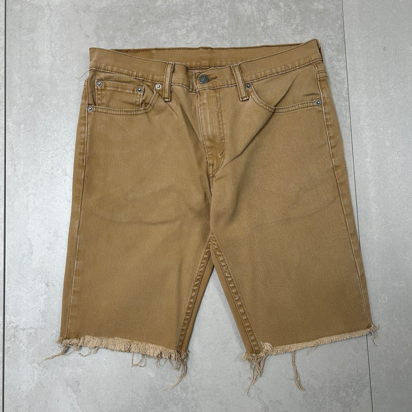 Vintage Levis 511 Slim Denim Brown Shorts - 32