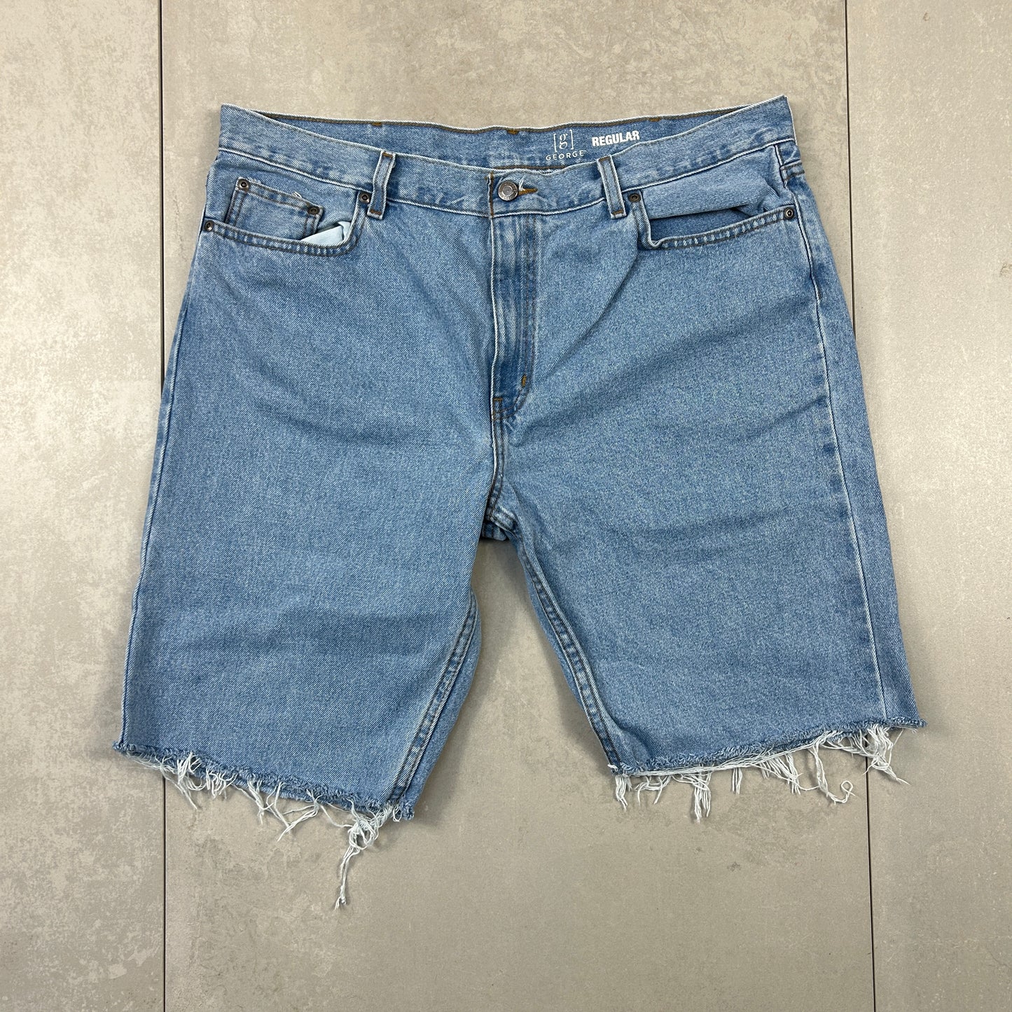 George Baggy Blue Denim Jorts Shorts -38