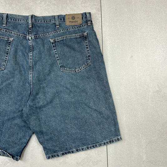 Vintage Wrangler Blue Denim Carpenter Baggy Shorts - 42