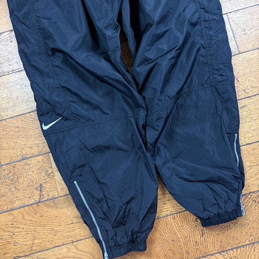 Vintage Nike Black Baggy Tracksuit Sweatpants Track Pants Bottoms - XXL
