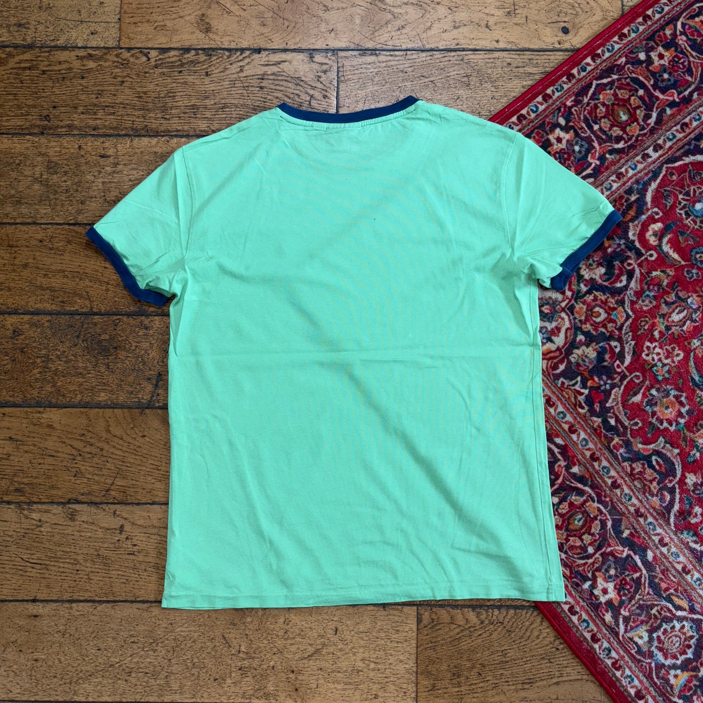 Vintage Ralph Lauren Green Ringer Embroidered T-Shirt - XS