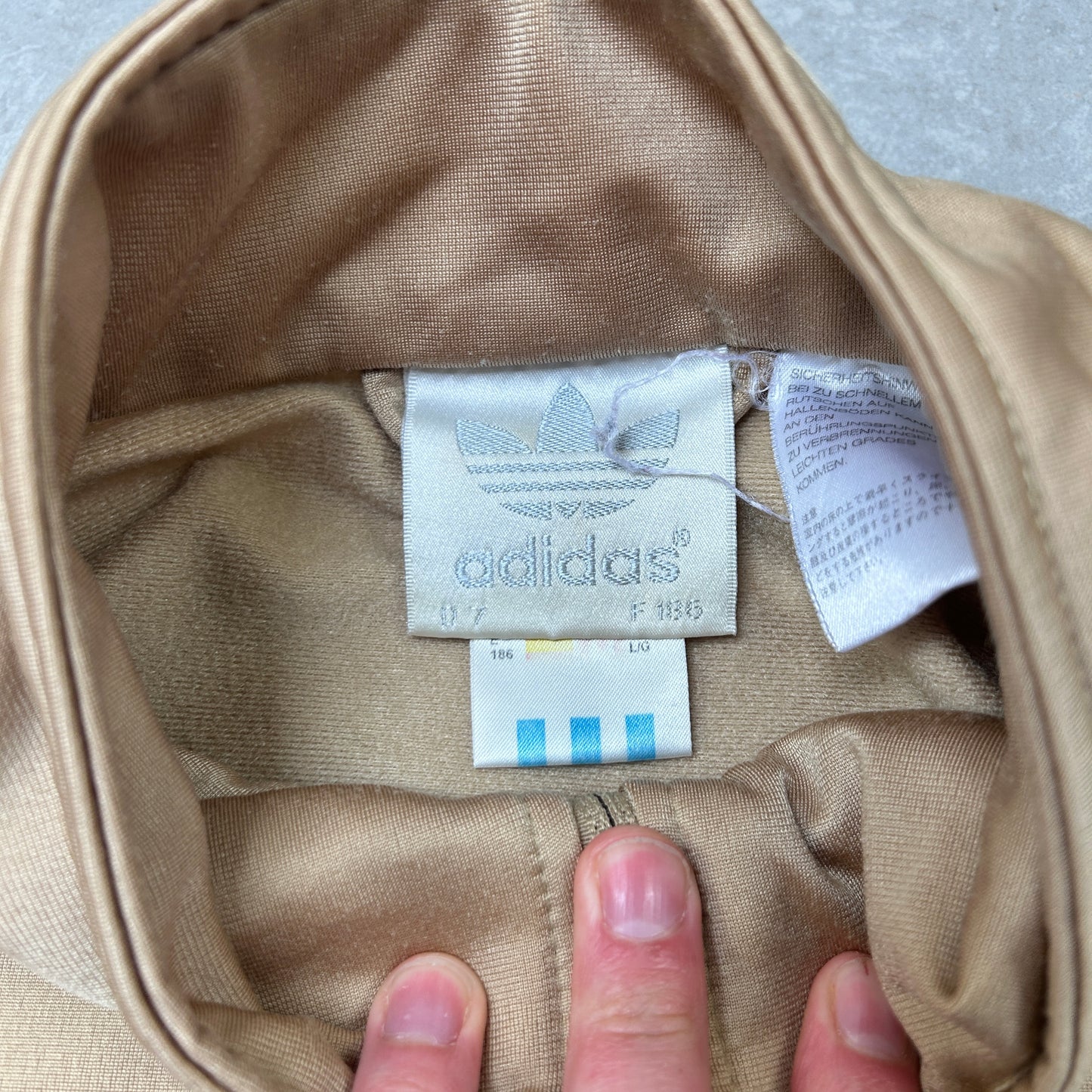 Vintage 80s Adidas Brown Tracksuit Track Shell Windbreaker Jacket - L