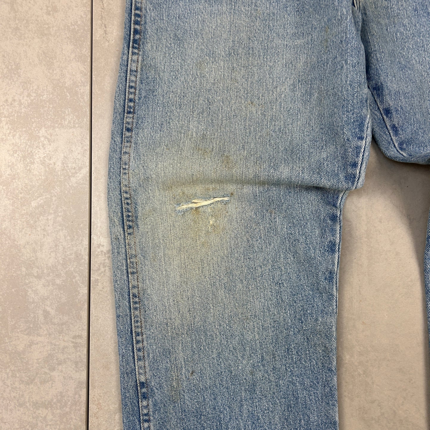 Vintage Wrangler Blue Straight Denim Workwear Jeans - 38