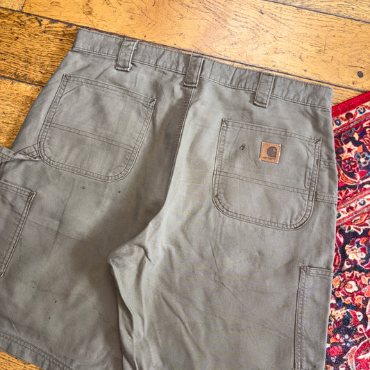 Vintage Carhartt Brown Workwear Baggy Carpenter Shorts - 36