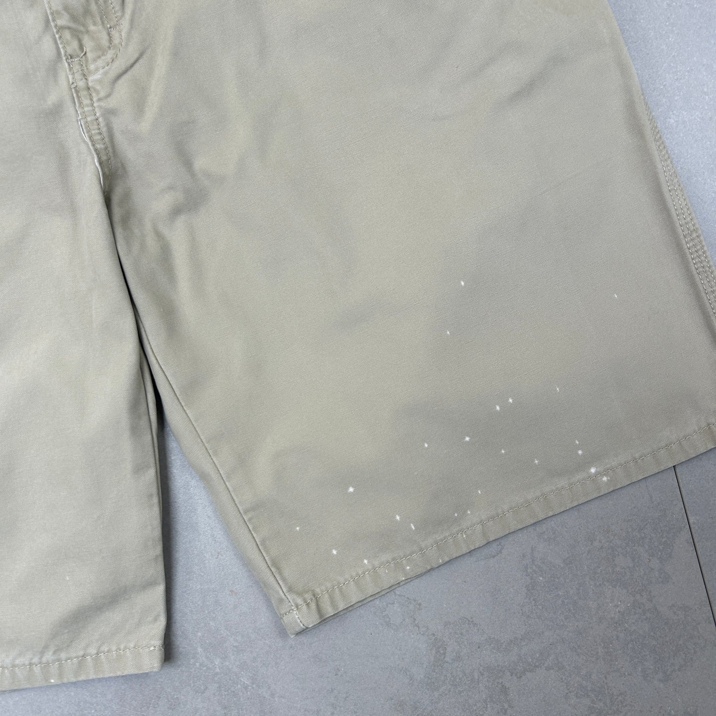Vintage Dickies Workwear Carpenter Cream Baggy Shorts - 44